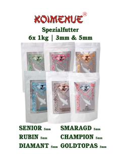 Koifutter | Paket | KOIMENUE®-Spezialfutter | 3mm/5mm | 6x1kg